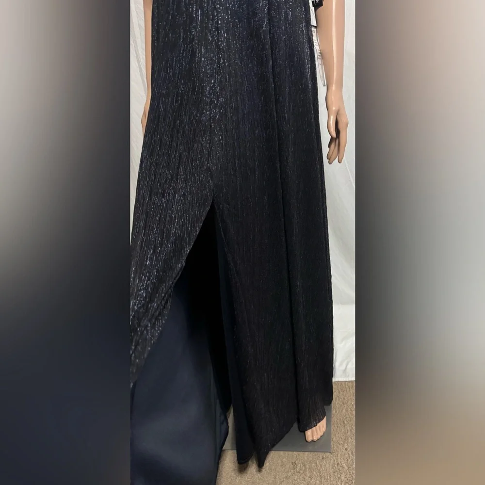 R & M Richard Plus Size Long Embellished Metallic Dress 3138 Size 18 - Picture 10 of 10